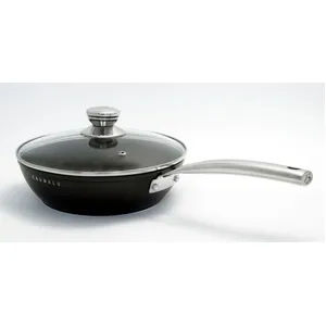 BAUMALU Sauteuse 24 cm + couvercle en verre BLACK EDITIONVendu paramazon