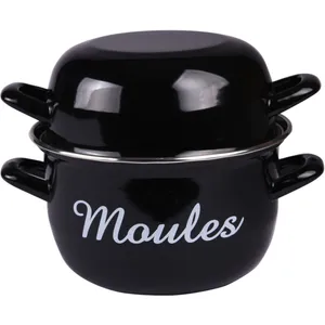 Marmite à moules 18cm noire Baumalu 312852 pas cher