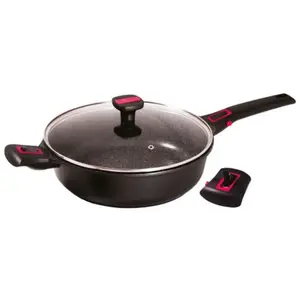 Sauteuse avec couvercle granit Pro céramique 24 cm Baumalu pas cher
