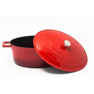 Comparateur de prix : Baumalu - Cocotte ovale + couvercle Nuage induction rouge -  6.6L T.U