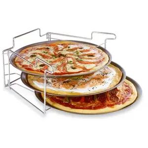 Comparateur de prix : Baumalu 3776 lot 3 plaques à pizza avec support