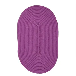The Deco Factory Tapis en coton réversible effet cordage violet 50x80