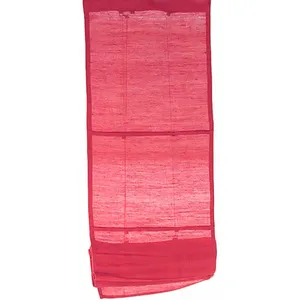 Thedecofactory - tribu - Store voilage en jute et coton rouge 60x200 pas cher
