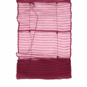 THEDECOFACTORY Voilage - SHAMMY - 60 x 170 cm - Fuchsia/Orange - Effet soie - Ruban fronceur pas cher