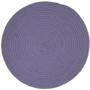 MonBeauTapis Tam tam - Tapis en coton réversible effet cordage bleu corse diam.70 pas cher