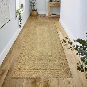 Thedecofactory VEGETAL JUTE - Tapis de couloir en jute tressé naturel 80x250