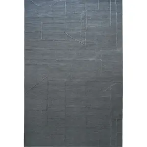 THE DECO FACTORY Juta aspect ariane - tapis aspect jute gris 190x290