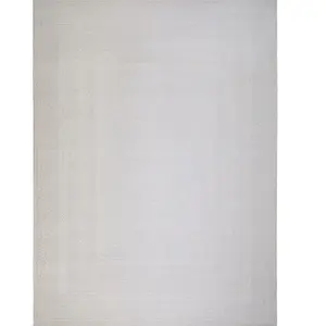 THE DECO FACTORY Juta aspect frame - tapis aspect jute à motif blanc ivoire 190x290 pas cher