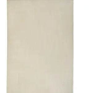 Thedecofactory Juta aspect lignes - tapis aspect jute à motif lignes blanc ivoire 190x290 pas cher