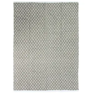 THEDECOFACTORY Tapis 100% coton blanc/écru-sable 190x290 pas cher