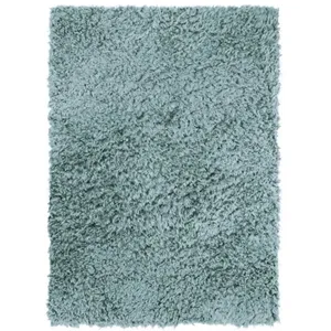 THEDECOFACTORY Tapis - AUTHENTIK - 197 x 290 cm - Fausse fourrure - Bleu Clair - Moderne pas cher