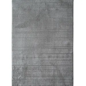THEDECOFACTORY HORIZON UNI - Tapis contemporain en polyester gris clair 160x240 pas cher