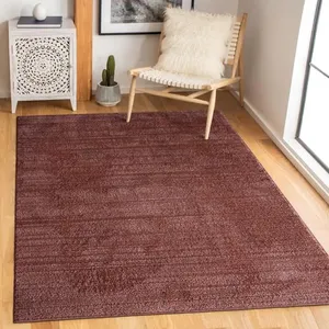THEDECOFACTORY HORIZON UNI - Tapis contemporain en polyester terra cotta 160x240 pas cher