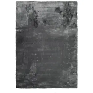 The Deco Factory Tapis imitation fourrure extra-doux gris 160x230 pas cher