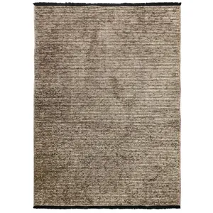 THEDECOFACTORY MILANO - Tapis tissé plat coton noir et reflet lumière gris 160x230 pas cher