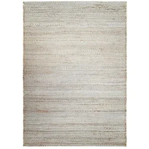 THE DECO FACTORY Tapis tissé et tressé en jute et coton naturel 160x230 160 x 230 cm pas cher