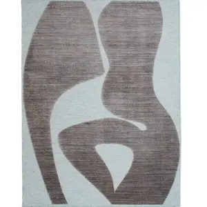 Comparateur de prix : Wolle art - tapis salon en laine motifs contemporains marron 160x230
