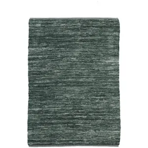 The Deco Factory Tapis de salon en cuir tressé SKIN - 160x230 cm - Gris