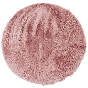The Deco Factory Tapis lavable à base fine et souple extra doux rose diam.160 TU pas cher