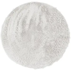 The Deco Factory Tapis lavable à base fine et souple extra doux blanc diam.160 TU pas cher