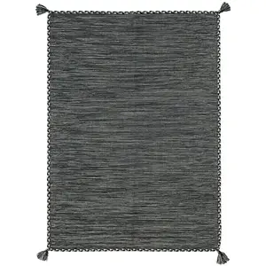 Tapis - The deco factory - Sahara - 100% coton - 160 x 230 cm - Gris