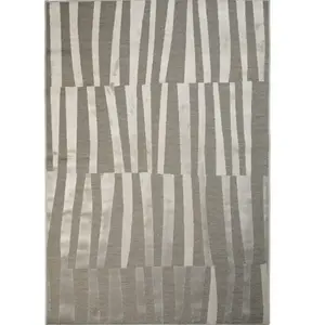 Urbano lignes - tapis de salon à relief moderne gris 160x230 pas cher