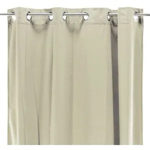 Thedecofactory - velours - Rideau toucher velours beige clair 140x250 pas cher
