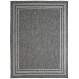 THE DECO FACTORY TERRAIN UNI - Tapis intérieur-extérieur aspect jute gris clair 133x170 pas cher