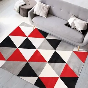 Thedecofactory - tao scandi - Tapis à motifs triangles rouge 150x220