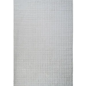 THEDECOFACTORY DAMES - Tapis blanc extra-doux à relief damier 120x170