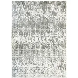 THE DECO FACTORY VESTALE IMPRESSION - Tapis extra-doux impression gris argent 120x170 pas cher