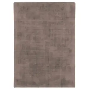 Thedecofactory - santal - Tapis aspect velours taupe 120x170