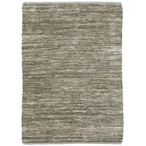 Thedecofactory - skin - Tapis en cuir tressé beige naturel 120x170 pas cher