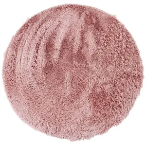 The Deco Factory Tapis lavable à base fine et souple extra doux rose diam.120