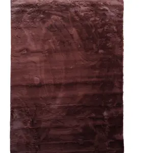 THEDECOFACTORY SIBERIE - Tapis imitation fourrure extra-doux marron foncé 120x160 pas cher