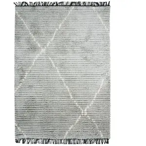 The Deco Factory Tapis tout doux lignes beige et gris clair 120x170 pas cher