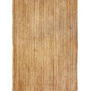 THEDECOFACTORY Sunny jute - tapis en jute tressé main motif lignes naturel 120x170