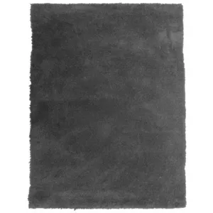 Tapis extra-doux toucher laineux gris foncé 120x170 pas cher
