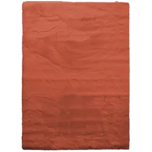 The Deco Factory Tapis imitation fourrure extra-doux terracotta 120x160 pas cher