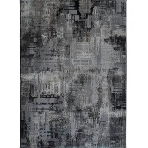 The Deco Factory GOYAVE ABSTRAIT - Tapis graphique effet abstrait gris 120x170 pas cher