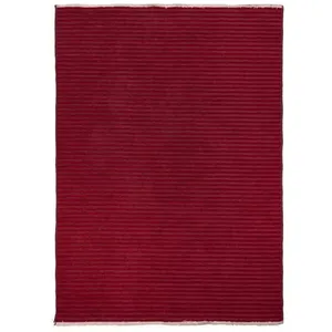 The Deco Factory Tapis réversible rouge 120x170 pas cher