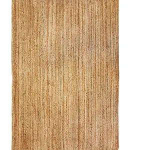 Thedecofactory SUNNY JUTE - Tapis en jute tressé main, motif lignes naturel 80x150 pas cher