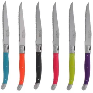 JEAN DUBOST Coffret de 6 couteaux à steak - Laguiole Tonic Mix