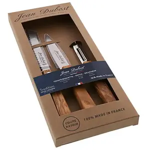 Jean Dubost SET 3 PIECES CUISINE MANCHE OLIVIER TRADITION pas cher