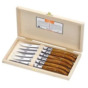 Comparateur de prix : Laguiole Jean Dubost 98/13730 Coffret 6 Couteaux Table Bois D'Olivier