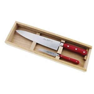 Comparateur de prix : Coffret 2 couteaux de cuisine rouge Jean Dubost C000A5P0P69048