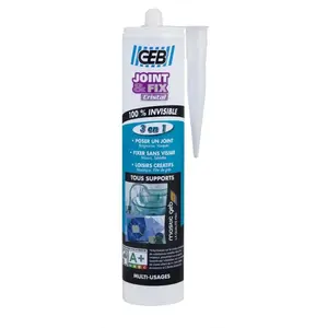 Comparateur de prix : GEB - Mastic décoratif joint & fix cartouche 280ml crystal