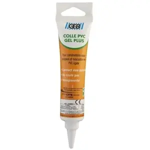 GEB Colle GEL PLUS pour PVC rigide pression et évacuation contact eau potable - Tube 50ml pas cher