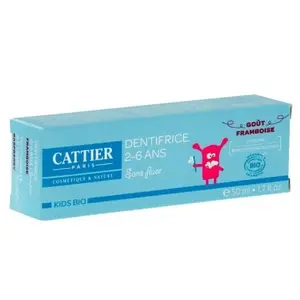 Cattier Dentifrice 2 - 6 ans Goût Framboise 50ml pas cher