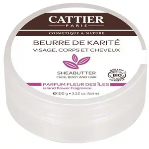 Comparateur de prix : Cattier Beurre de Karité Parfum Fleur des Iles 100 g
